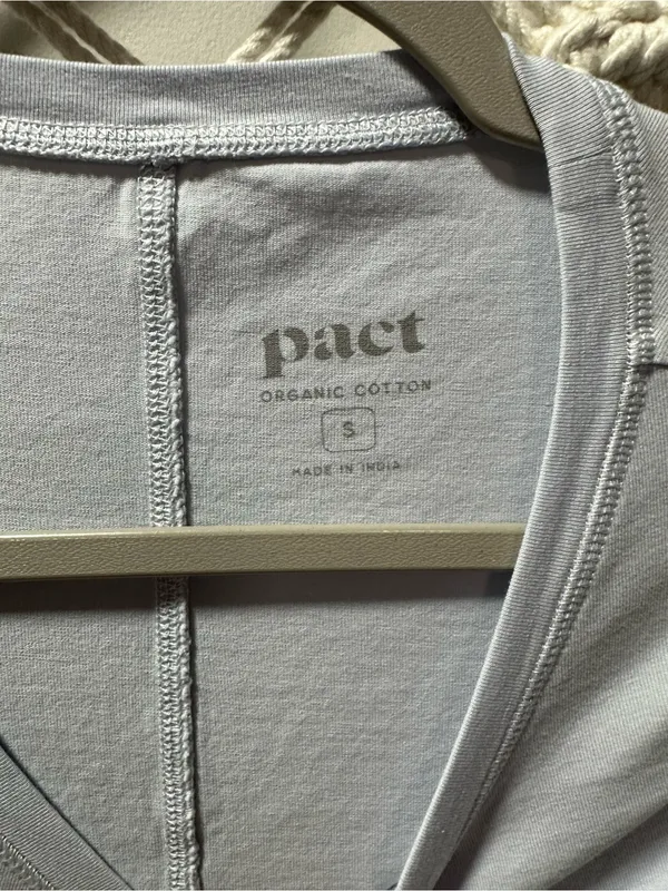 Pact Light Blue Long Sleeve Crewneck Tee - Image 3