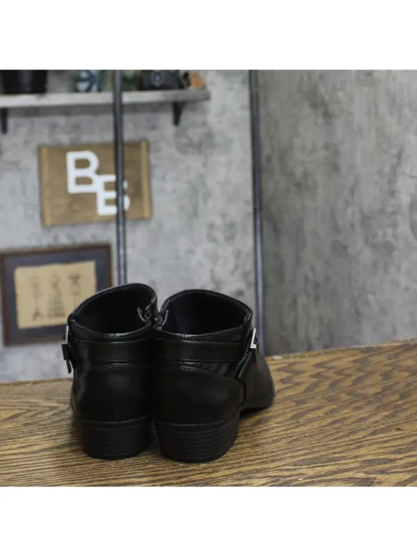 NWT Lifestride Womens Alexander Faux Leather Buckle Ankle Boots Booties Black 7M - Image 5