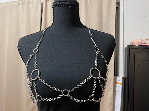 Sliver chain ring bra harness Silver - Image 4