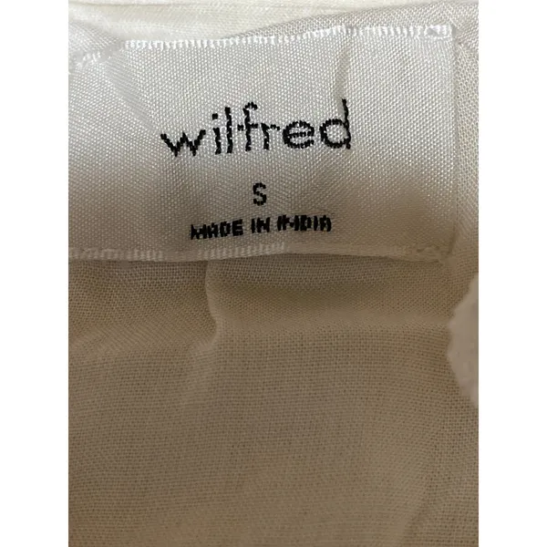 Aritzia Wilfred Sidonie White Cream Flutter Sleeve Tiered Mini Babydoll Dress S - Image 4