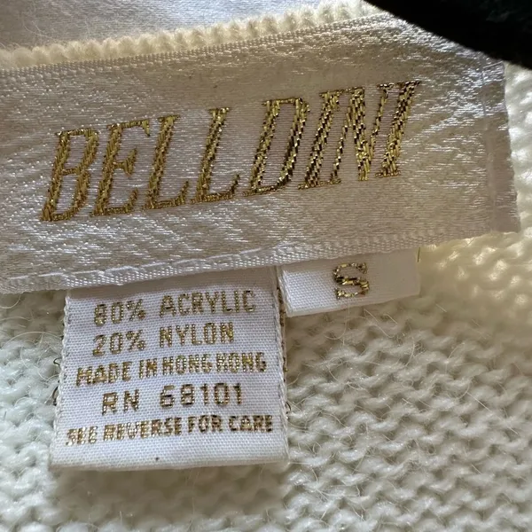 Belldini Women's Acrylic Beaded Sweater Dress - White Small - Image 2