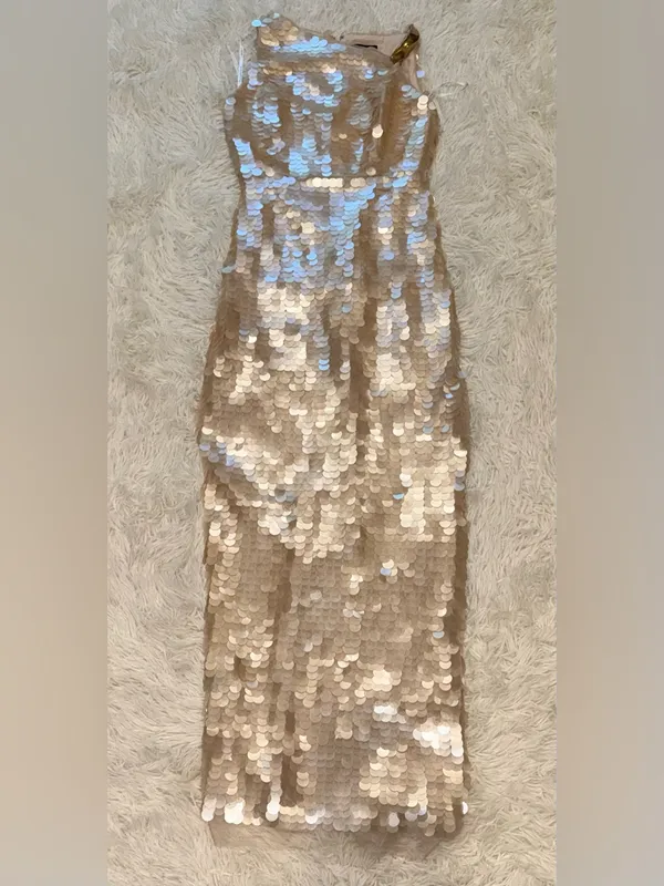 NEW Donna Karan New York Paillette Sequin Column sz 2 - Image 7