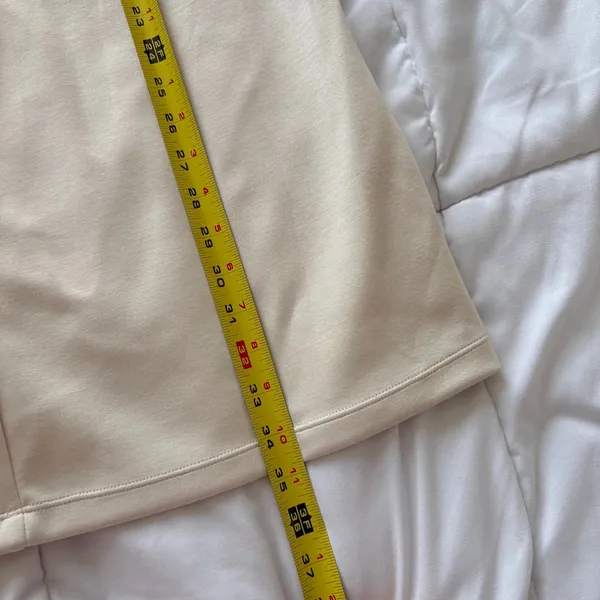 T/S by Thrive Cream Wide Leg Lounge Pants High Rise Beige Medium Quiet Luxury - Image 3