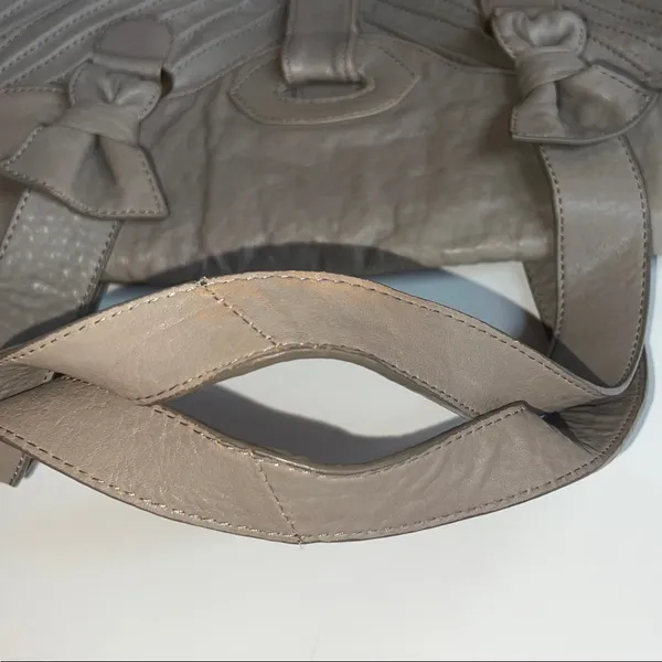 Lucky Penny shoulder bag with rich Chevron leather accents vintage unique style - Image 12