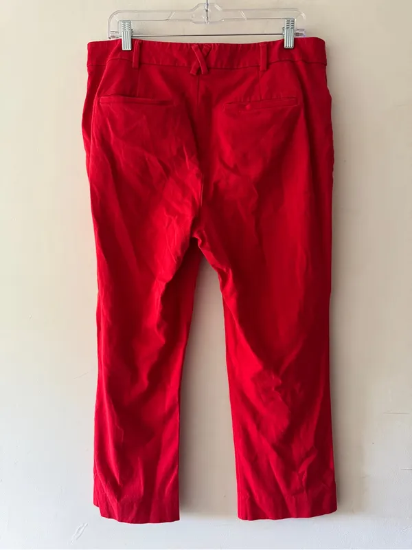 Maeve by Anthropologie Bright Red Tailored Cropped Pants - Image 3