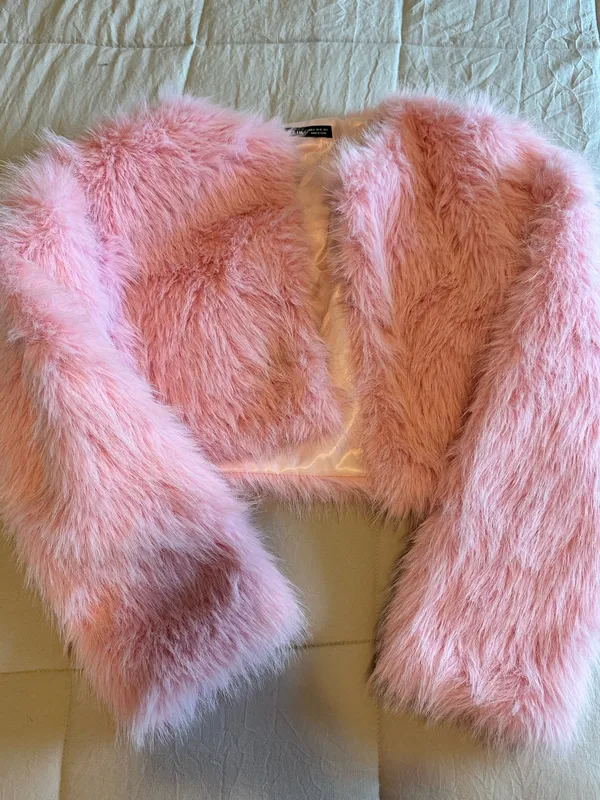 SheIn Pink Fuzzy Jacket - Image 2