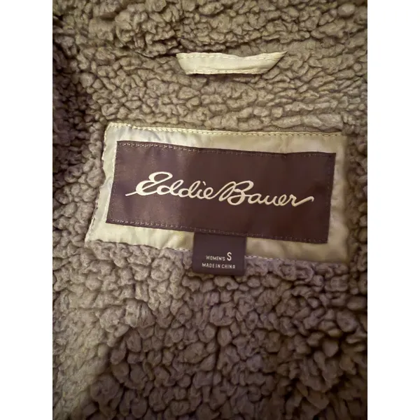 Eddie Bauer Lodge Cascadian Down Parka Womens Small Gray Fur Trim Hood‎ Coat - Image 5