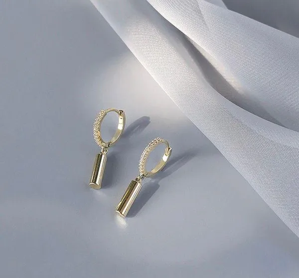 Metal Bar Dangle Drop Earrings for Women - Image 4