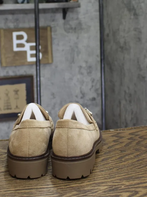 NWT Journee Collection Comfort Foam Jessamey Platform Loafers Taupe Brown 7.5M - Image 5