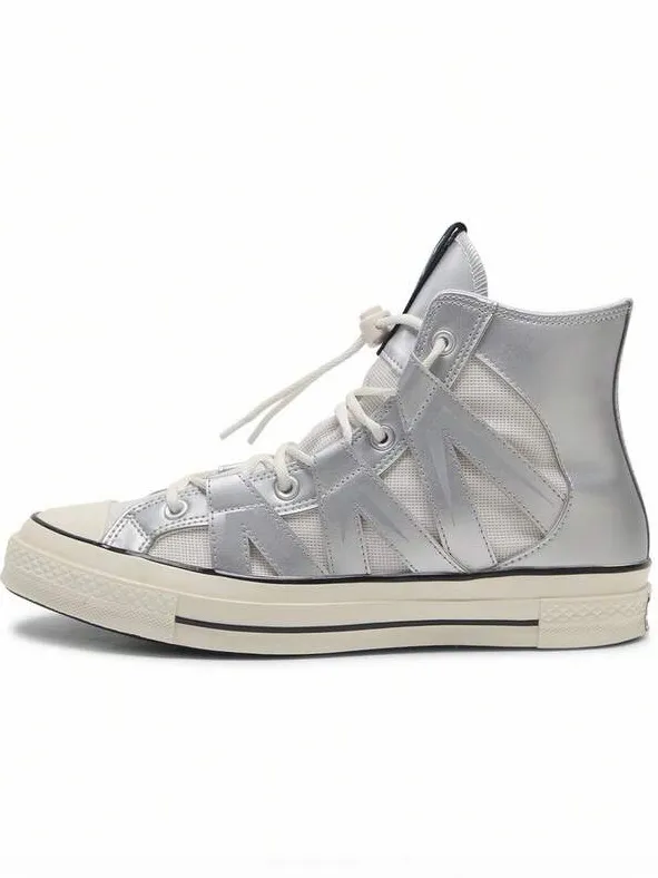 NEW Converse Chuck 70 Mesh High Womens Size 7 Dull Silver Sneakers Shoes A15187C - Image 3