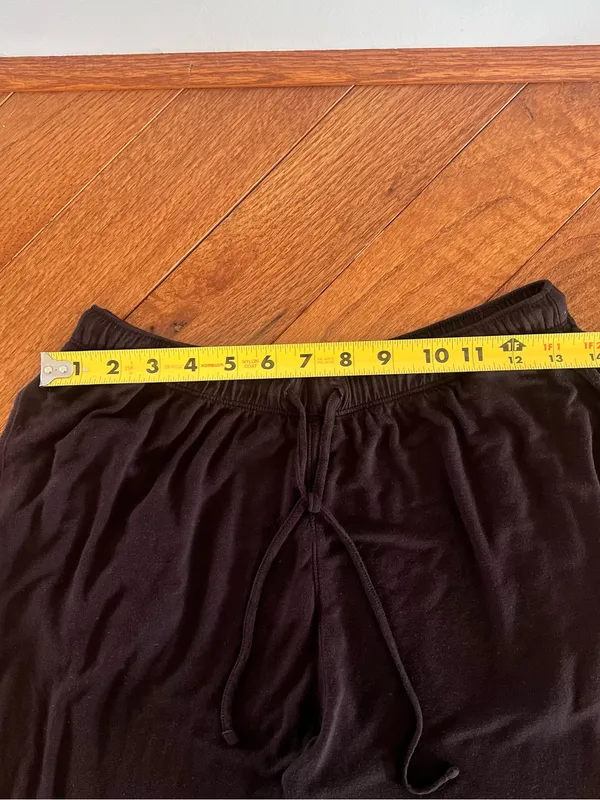 Uniqlo Black Wide Leg Drawstring Easy Pants Size Small - Image 3
