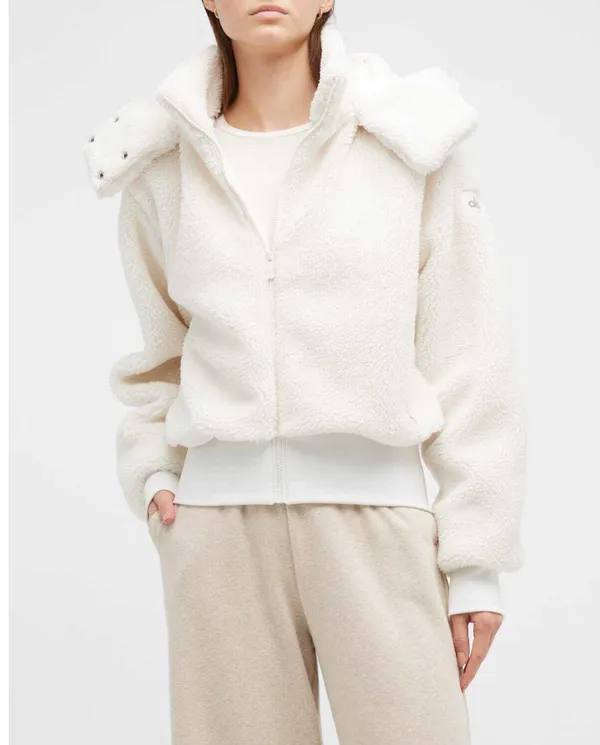 Alo Foxy Sherpa Jacket Ivory S - Image 10