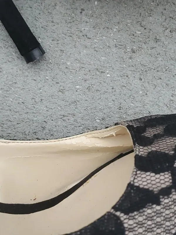 Nine West Black Lace Peep Toe Heels | Nine West Sorbet Heels - Image 10