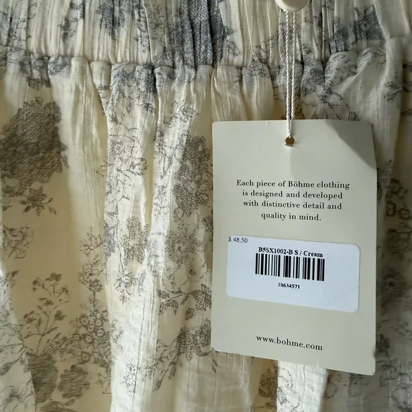Blu Pepper Bohme Elegant Cream and Gray Maxi Skirt - Image 5