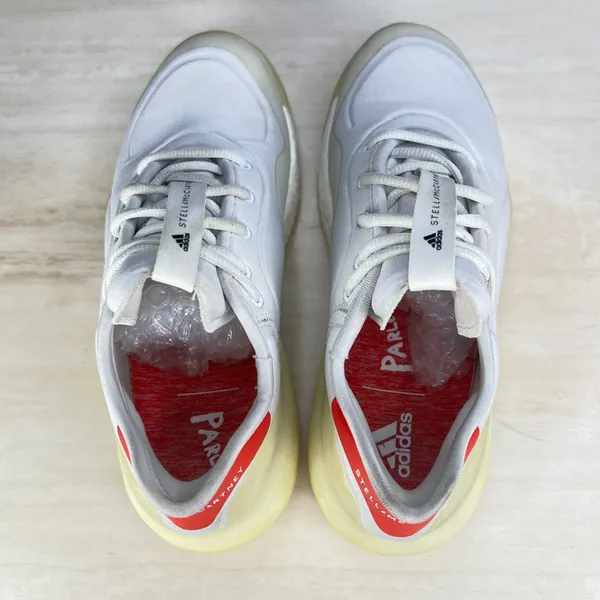 Adidas Stella McCartney Court Shoes White Red Sneakers EE4017 Womens 6 - Image 6