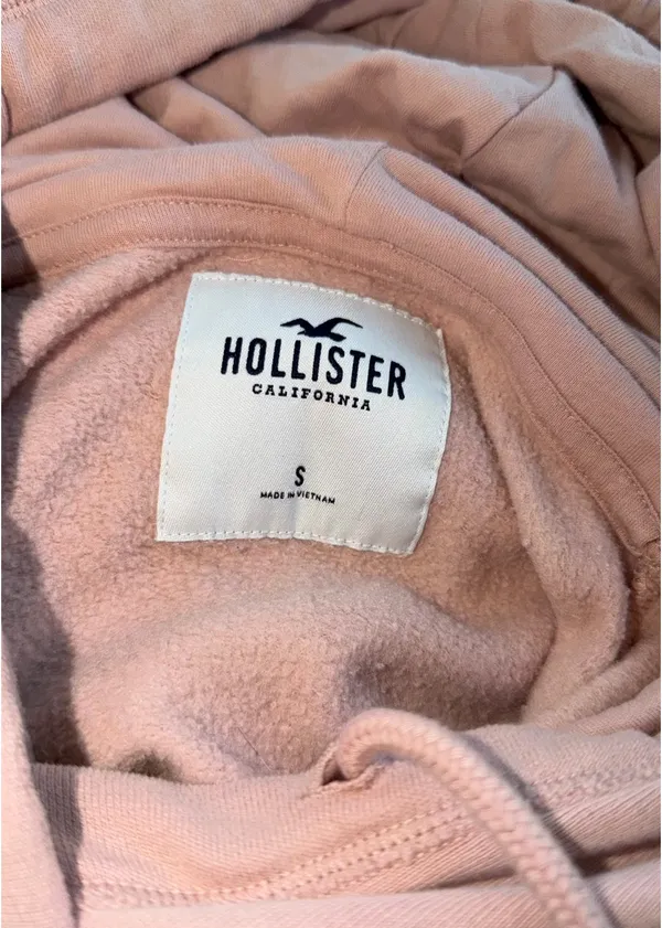 Hollister Pink cropped hoodie - Image 3