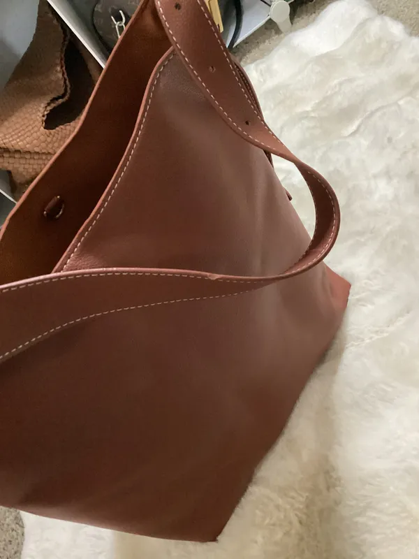 Brown Shoulder Tote Bag - Image 7