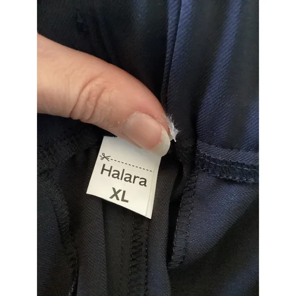 Halara NWOT Womens Pleated High Waisted Tapered Dress Pants Navy Blue Size XL - Image 6