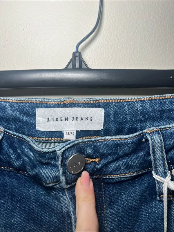 Risen Jeans Wide Leg High-Rise Women's Jeans - Dark Blue - Image 3