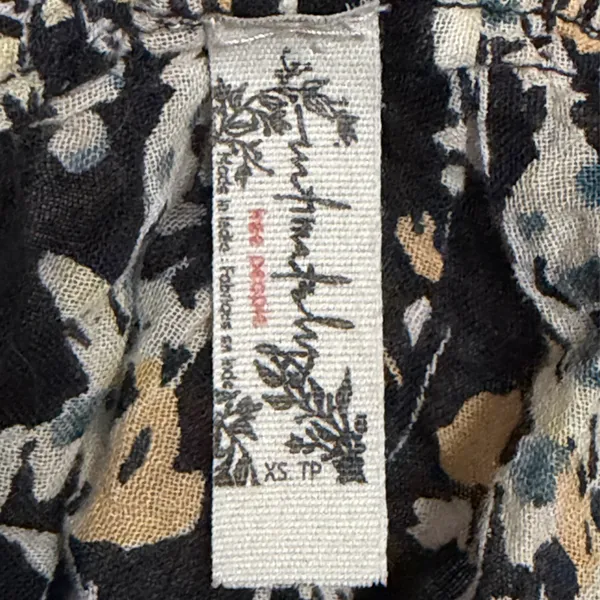 Free People Floral Black Spaghetti Strap Instant‎ Crush Camisole XS EUC - Image 4