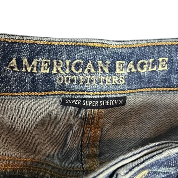 American Eagle AE Denim Jeans Distressed Ripped‎ High Waisted Women's 2 Short - Image 6