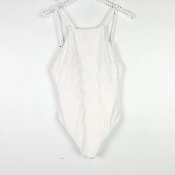 NWT Andie Swim The Asbury Rib One Piece Swimsuit Coconut Size Medium M $115 NEW - Image 2
