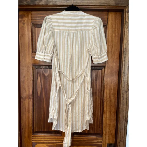 GAP linen cotton blend button-down shirt dress small - Image 5