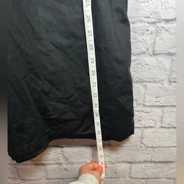 Converse solid black casual dress vneck women’s size large‎ - Image 9