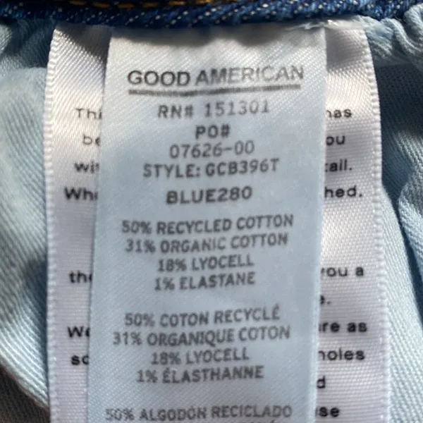Anthropologie Good American Good Curve Straight High-Rise Denim Jean Medium Blue Wash Stretch - Image 8