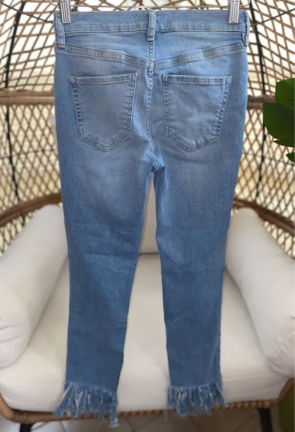 Free People We The Free Great Heights Frayed Skinny Jeans Size 26 - Image 7