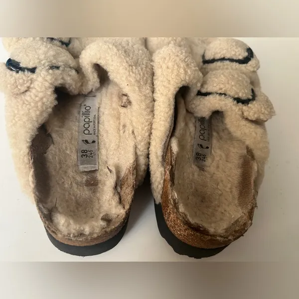 Birkenstock Papillio Arizona Big Buckle Teddy Shearling sandal 38/7 - Image 4