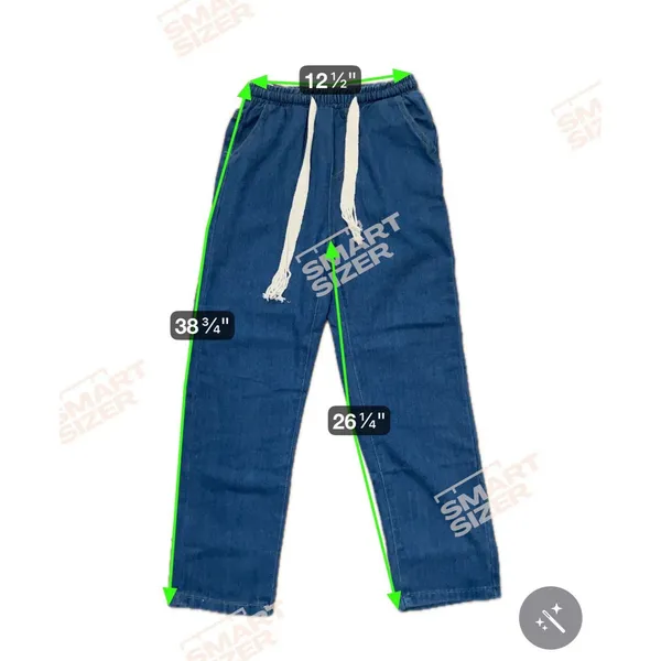 029-013 NWT Hui Shou Tao Women Jeans Size Large Blue And Elastic‎ Waist New - Image 2