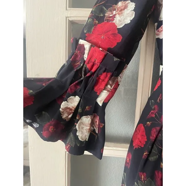 Mother Of Pearl silk Floral Dress - Image 7