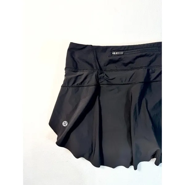Lululemon Women’s Size 4 Black‎ Running Skort Built-In Shorts Pockets - Image 6