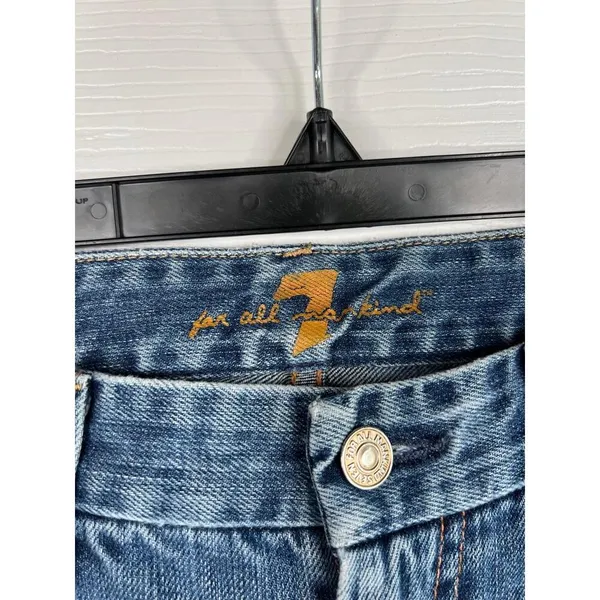 7 For All Mankind The A Pocket Blue Denim Bootcut 5 Pocket Design Size 29 - Image 7
