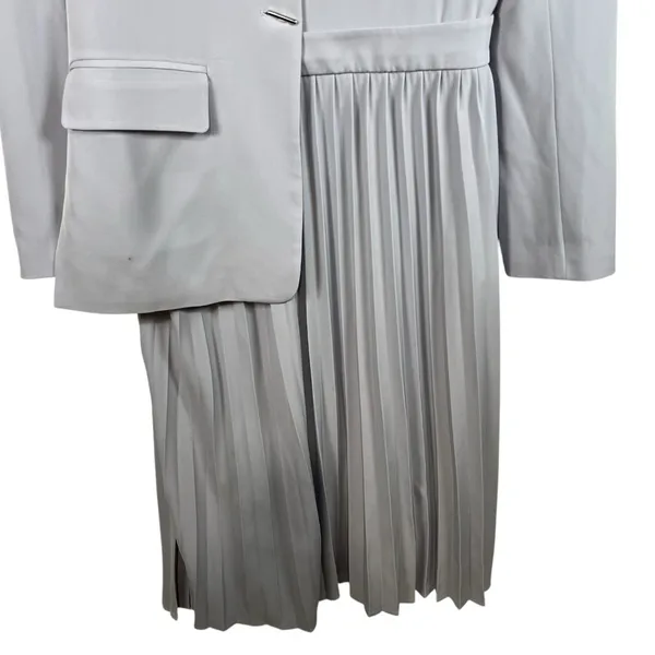 Front Row Shop Purple Pleated Maxi Dress‎ Women's Size 36 Cut Out Back Business - Image 2