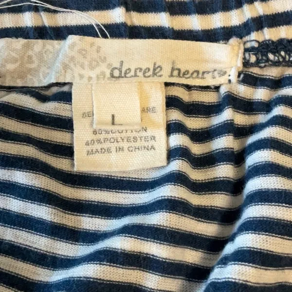 Derek Heart Blue and White Strapless Dress - Image 5