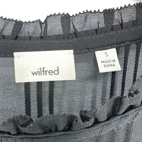 Aritzia Wilfred | Small | Lourdes Chiffon Button Sleeve Semi-Sheer Blouse Top - Image 6
