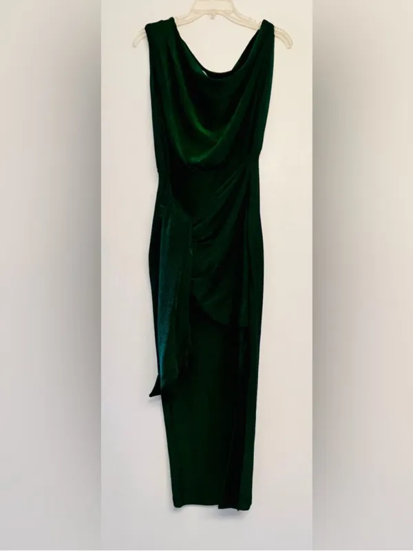 NWT Petal and Pup Midi Santiago Off Shoulder emerald metallic green dress size S - Image 6
