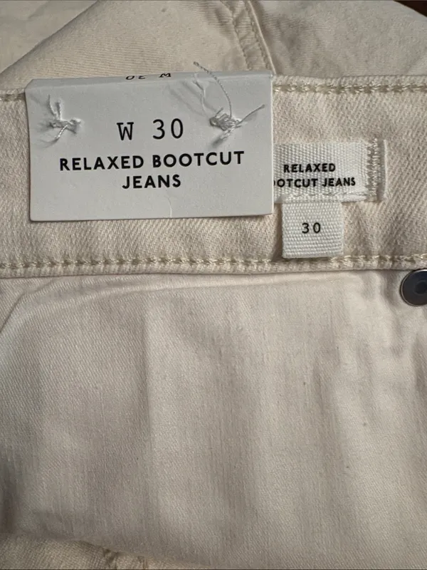 Madewell women’s Relaxed Bootcut Jeans vintage canvas (cream) Size 30 NWT - Image 6