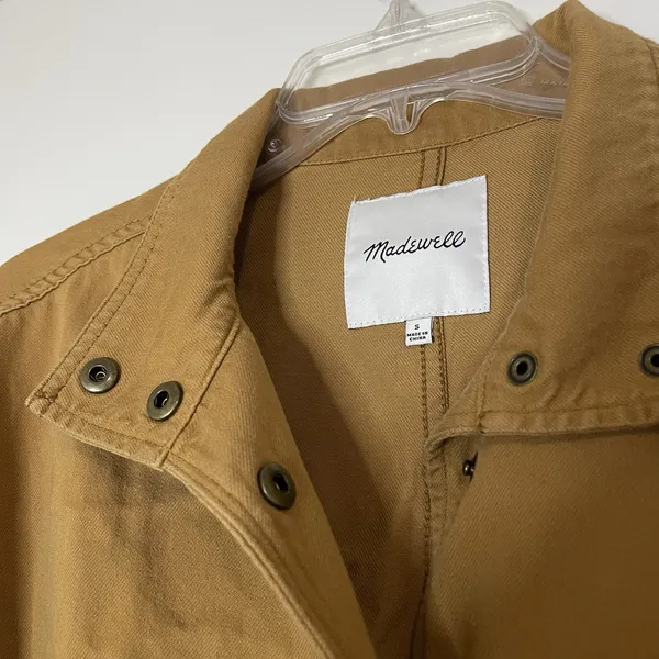 Madewell Southlake Military Jacket Honey brown size small - Image 3