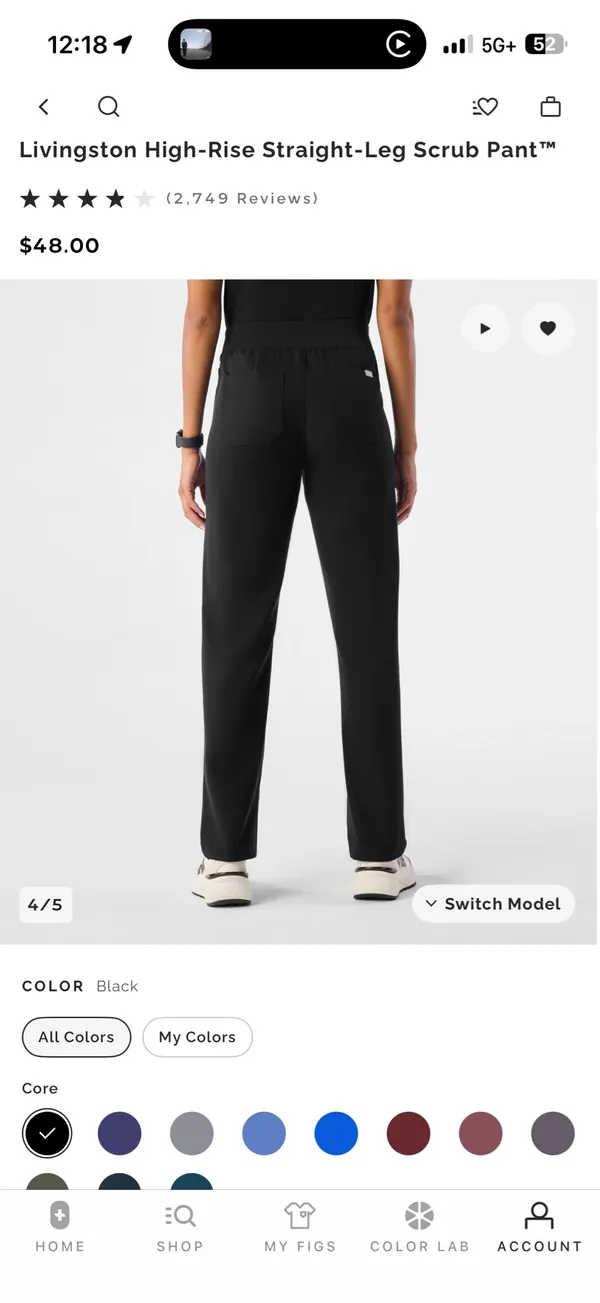 FIGS High-Waisted Livingston Scrub Pants - Image 4