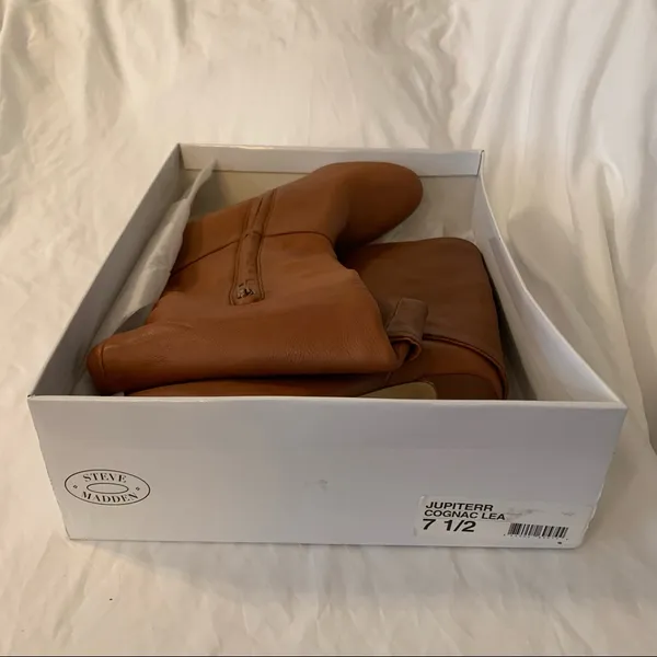 NWT Vintage Steve Madden Jupiterr Cognac Convertible Leather Boot - Image 2