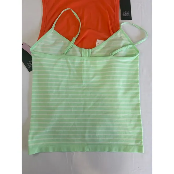 2 Wild Fable Seamless Striped Camisole & Solid Tank Top Beachy Summer Tops Large - Image 3
