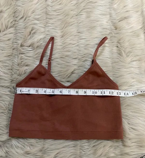 Abercrombie & Fitch Ribbed strappy racerback crop Top Large - Image 5