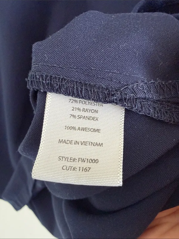 FIGS Slim Fit Scrub Top XS Navy Blue Casma Three Pocket Technical Collection - Image 4