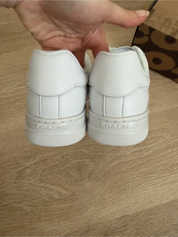 NWB COACH High Line Leather Sneakers Optic White CCN68 Size 7.5B - Image 6