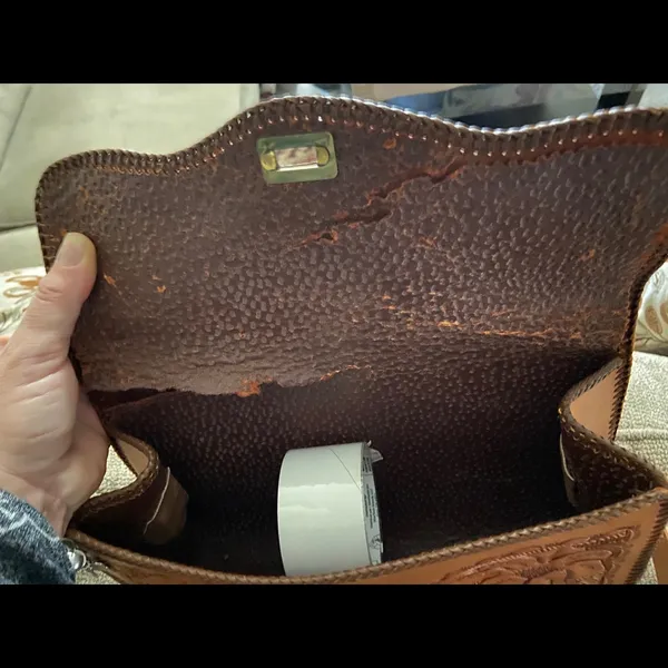Vintage genuine leather purse clutch - Image 2
