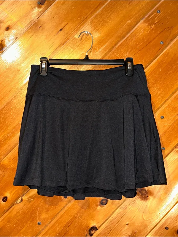Black Pleated Tennis Pickle Ball Golf Active Skort w pockets - Image 7