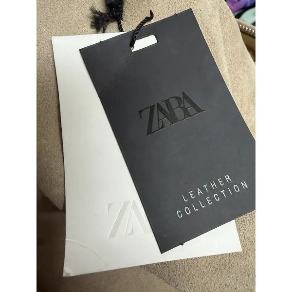 Zara Suede Leather Collection Bowling Bag‎ Crossbody - Image 9